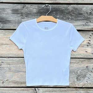 BDG Cotton Blend White Ribbed T-shirt Women’s Size Small Urban Outfitters